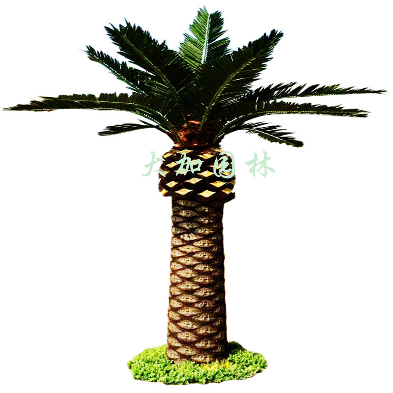 Albero color giallo canarino artificiale su misura del cocco delle alghe di altezza grande di 8m per la decorazione all'aperto